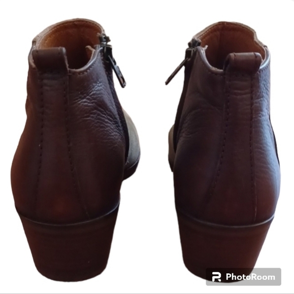Madewell 1937 Leather Ankle Boot bootie 8 Brown Prairie Western boho country - Picture 6 of 15